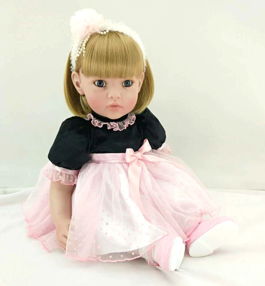 

Silicone Reborn Baby Doll Toys Lifelike 60cm Lovely Princess Babies Vinyl Toddler Dolls Birthday Christmas Gift Girls Brinquedos