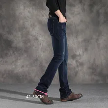 ICPANS расклешенные джинсы для мужчин, Стрейчевые джинсы, мужские классические черные джинсы Bootcut в винтажном стиле, мужские джинсы