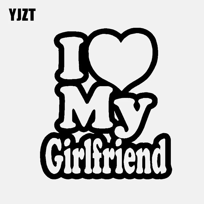 YJZT 11 5 см * 13 2 I love My Girlfriend виниловые наклейки в виде Фотообоев c переводными