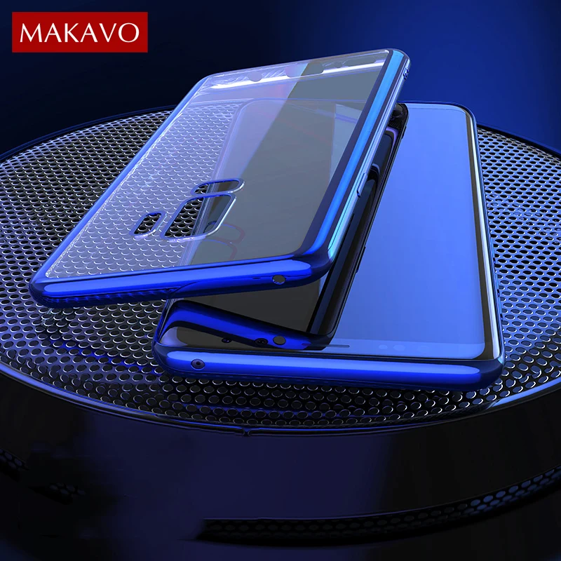 For Samsung Galaxy A8 2018 Case 3D Laser Plating Luxury TPU Clear Cover S9 Plus A6 Soft Phone Cases |