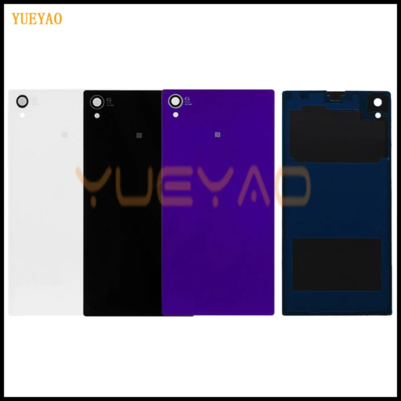 YUYEAO Back Housing Battery Cover 5.0'' For Sony Xperia Z1 L39H C6902 C6903 Glass Door Rear | Мобильные телефоны и