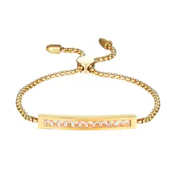 HFYK 2019 уникальный кристалл браслеты для женщин золото нержавеющая сталь браслет регулируемый размеры Jewelry bileklik pulseira feminina