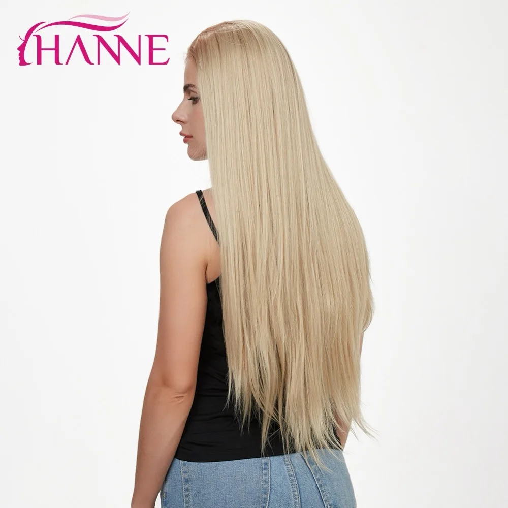 Ханне Швейцарский парик на кружеве длинные прямые пепельные светлые Омбре синтетические парики для черных или белых женщин Хэллоуин косплей или вечерние парики
