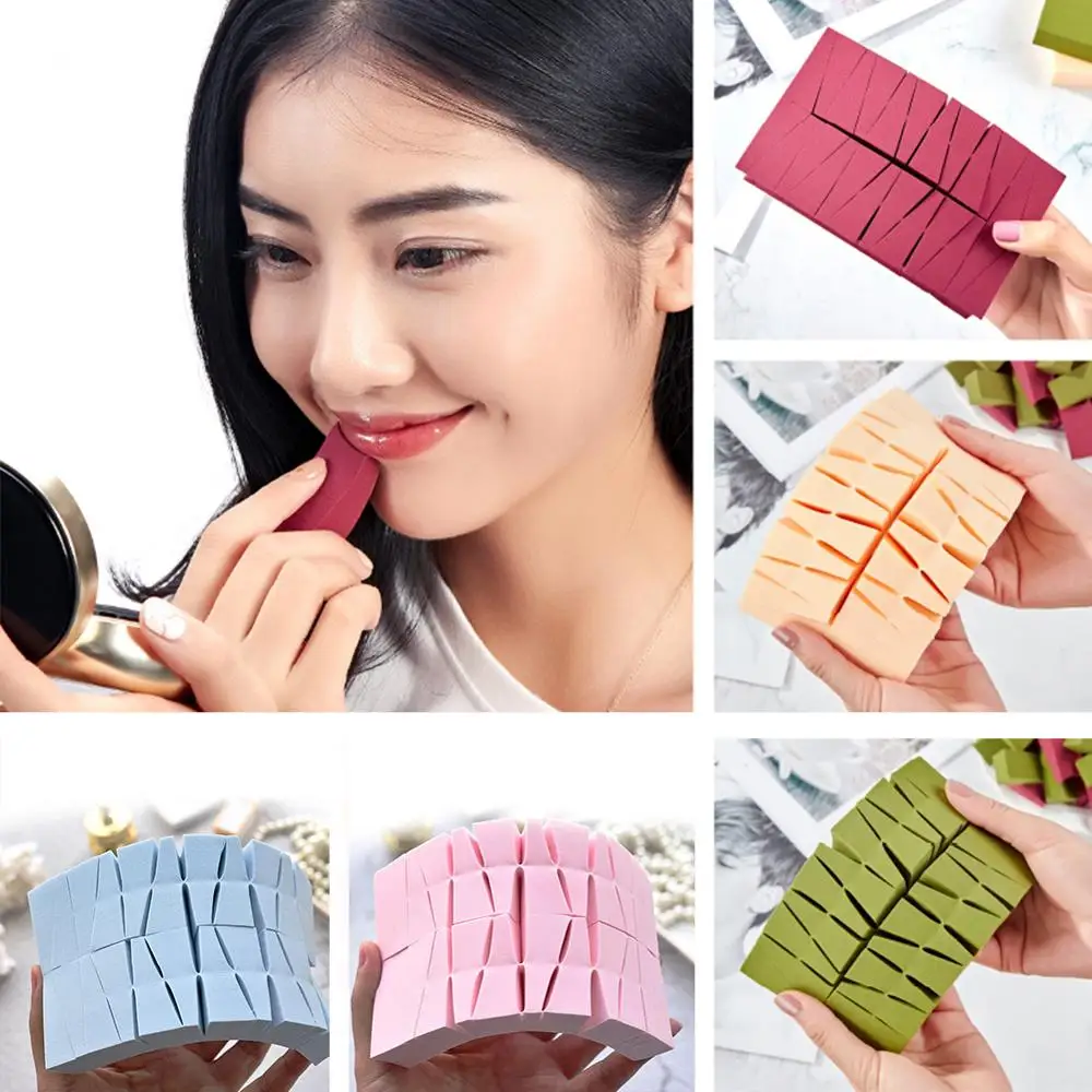 

24 Pcs Makeup Foundation Triangle Sponge Puff Face Makeup Cosmetic Puff Powder Smooth Portable travel puff Beauty Tools DX30
