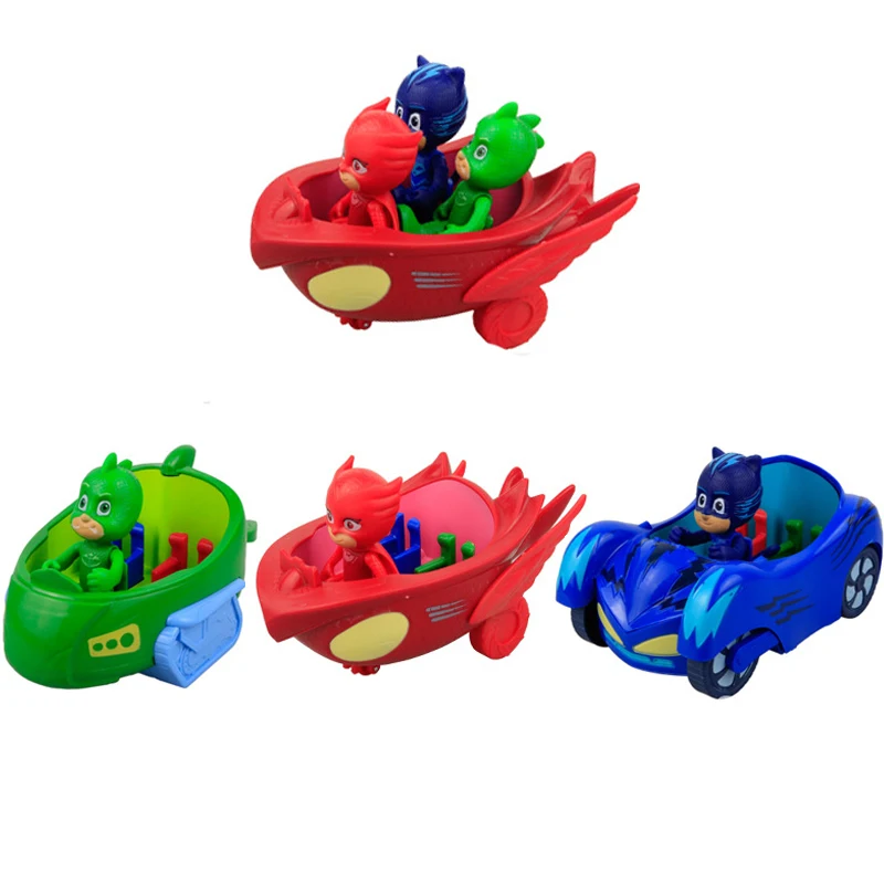 Pj Cartoon Mask 3 Seats Slide Cars Characters Catboy Owlette Gekko