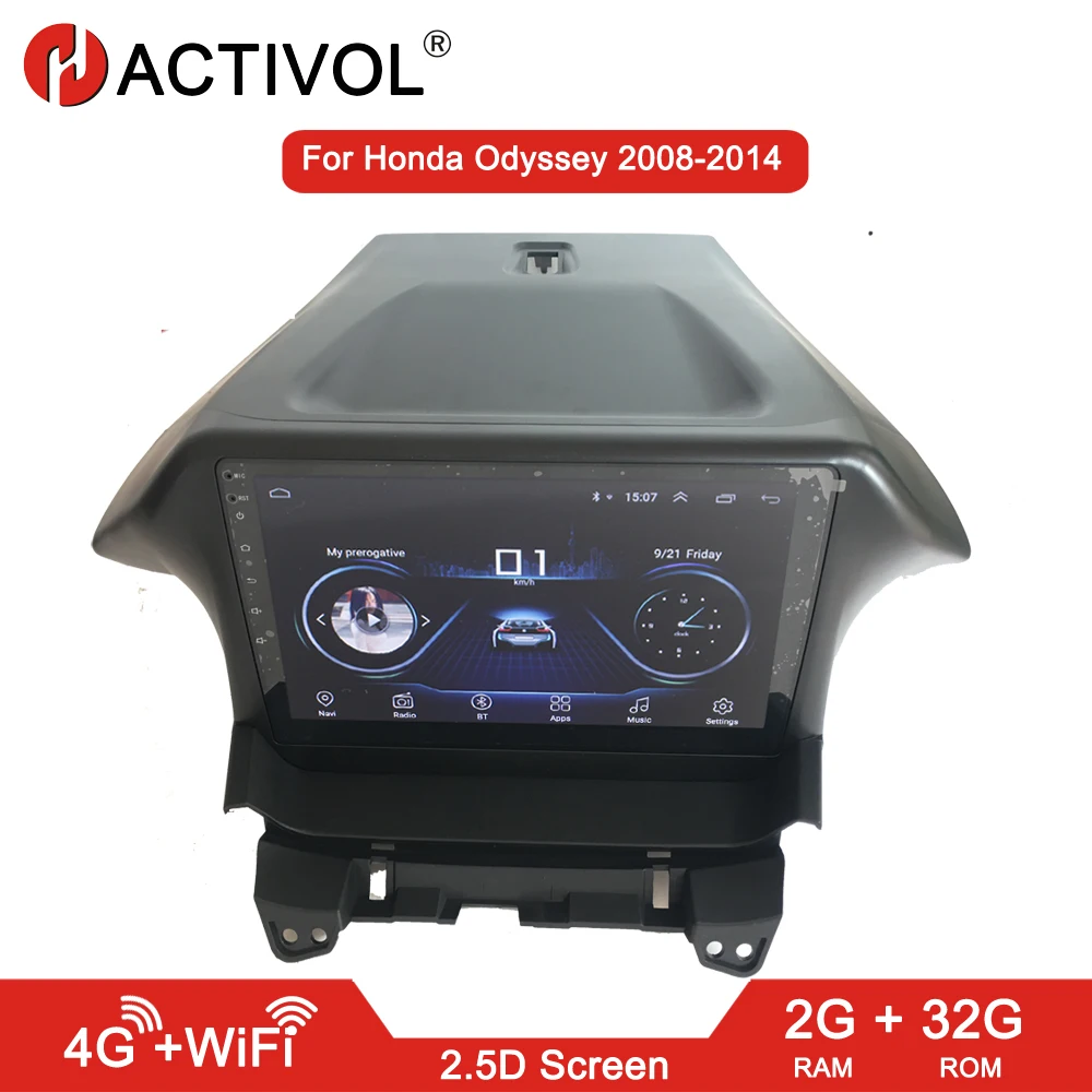 HACTIVOL 2G+ 32G Android 8,1 Автомобильная магнитола для Honda Odyssey 2008- Автомобильный dvd-плеер gps автомобильный аксессуар 4G мультимедийный плеер