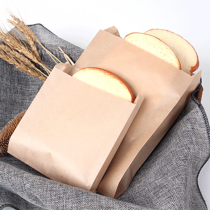 

20pcs Kraft Paper Food Snack Bags Portable Takeout Packaging Bags Bread Sandwich Tea Candy Smal Gift Bags Party Supplies