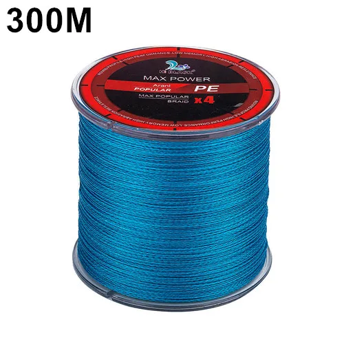 300 м HI BLACK бренд Япония Multifilament PE плетеная леска 6 фунтов до 80 фунтов - Цвет: Blue 300m