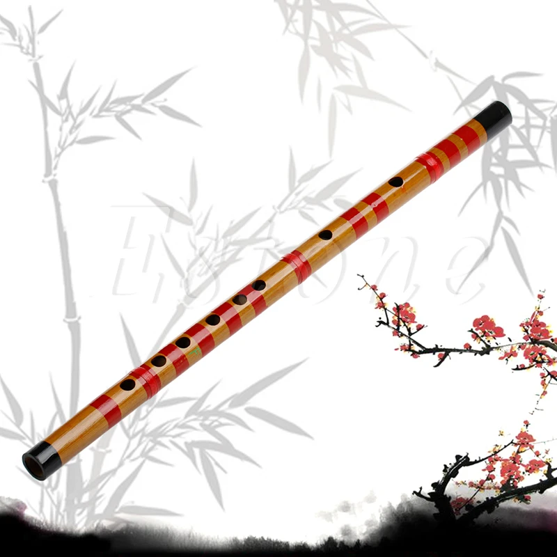 

Traditional Long Bamboo Flute Clarinet Student Musical Instrument 7 Hole 42.5cm