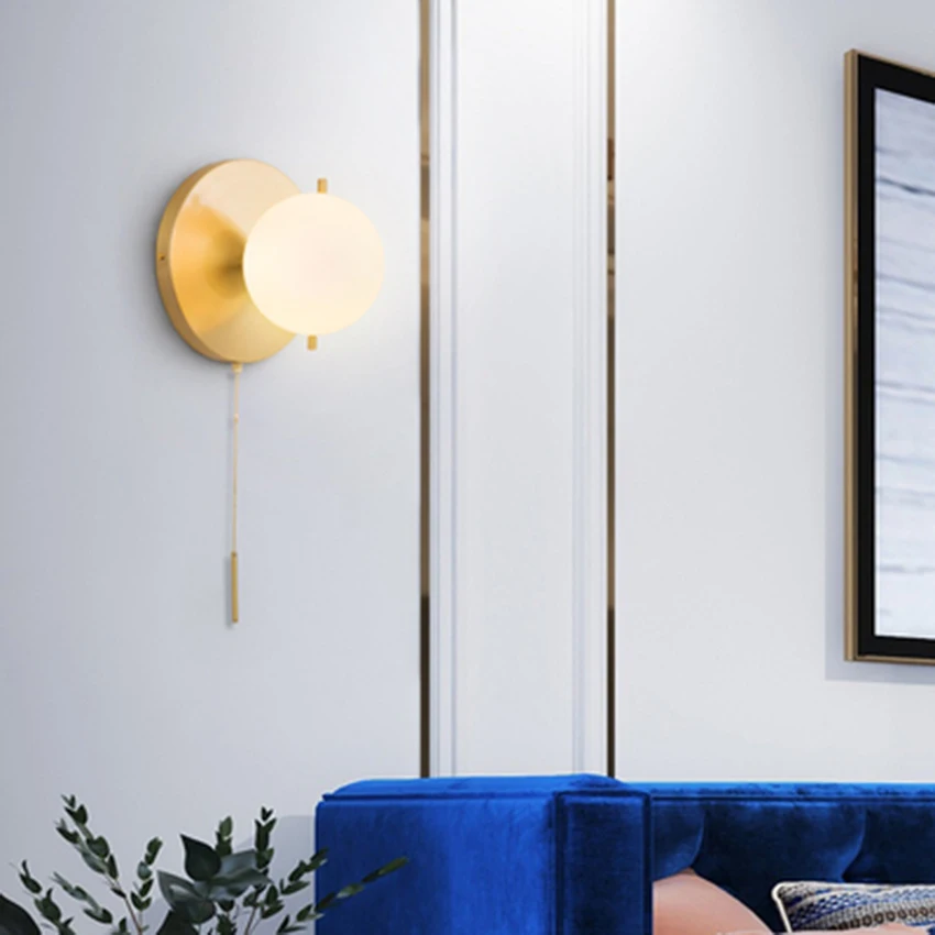 Modern Home Decor LED Wall Lamps Milky White Glass Ball Lampshade Wall Lights Living Room Stairs Corridor Lighting Luminaire Modern Home Decor LED Wall Lamps Milky White Glass Ball Lampshade Wall Lights Living Room Stairs Corridor Lighting Luminaire