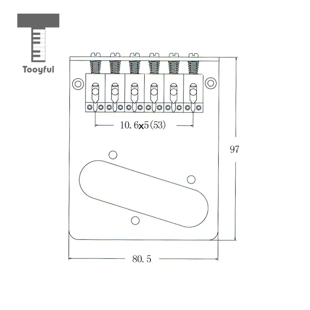 Tooyful черный золотой 6 Седло мост ж/винт гаечный ключ для Tele Telecaster гитары TL