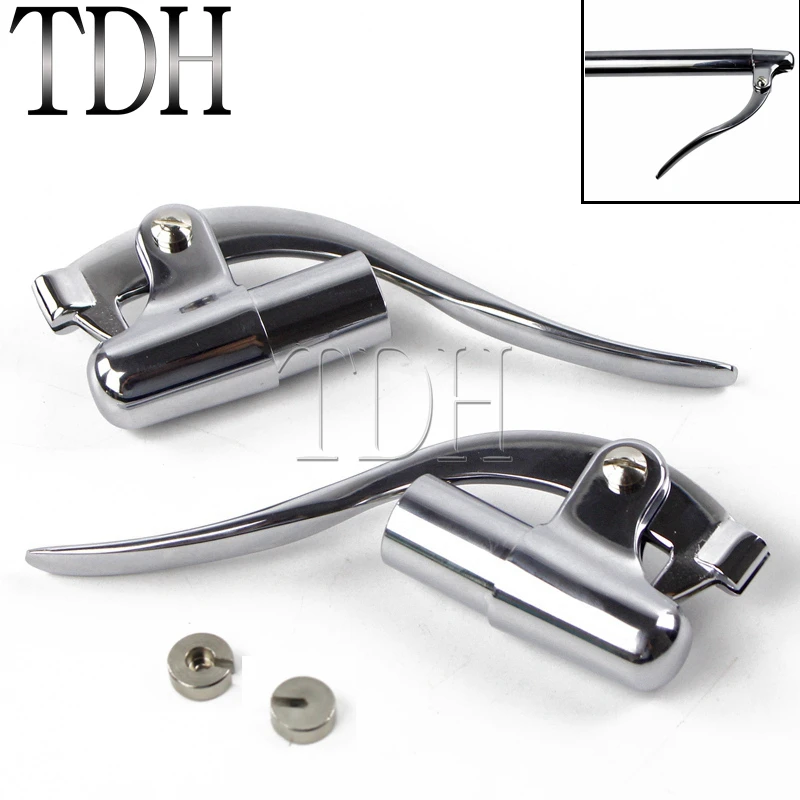 

Chrome 1" Handlebar Inverted Control Lever Bar End Brake & Clutch Levers for Harley Motorcycle Custom Chopper Bobber Cafe Racer