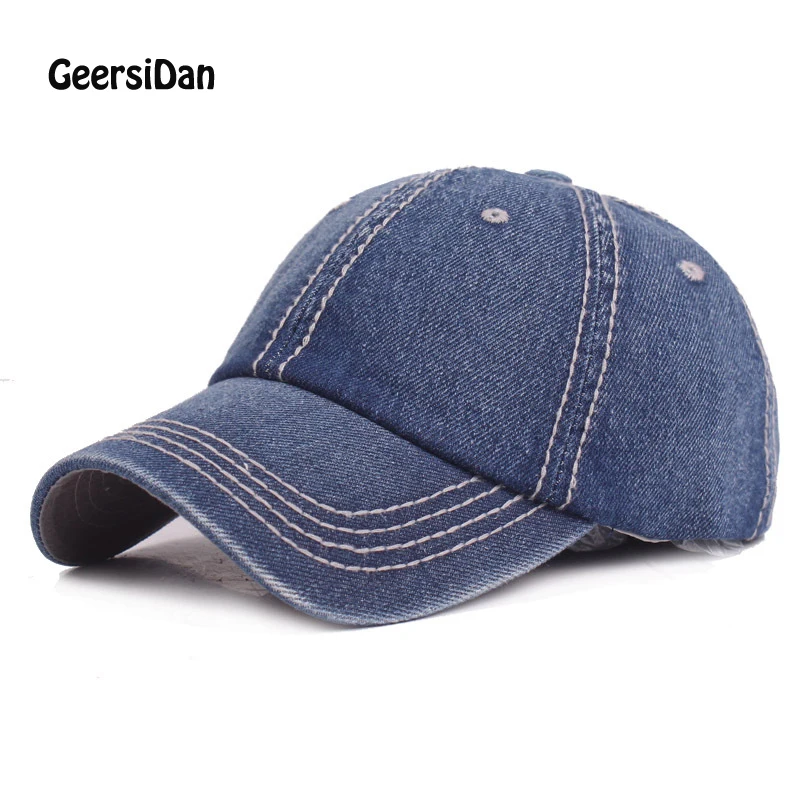 

GEERSIDAN 2017 Fashion Denim cotton summer autumn baseball cap women casual snapback hat for men casquette homme cowboy gorras