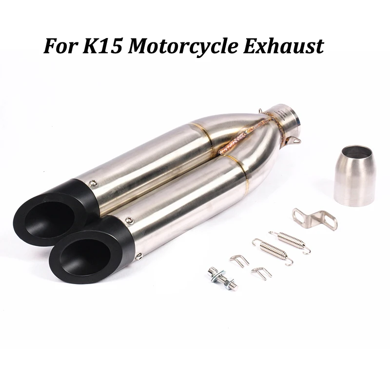Для K15 мотоцикл выхлопной глушитель выхлопной трубы модифицированный с оригинальной фирменной лазерная маркировка из нержавеющей стали Moto Escape выхлопной трубы