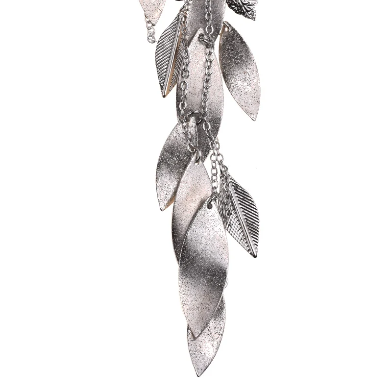 ZA, длинные серьги-подвески с кисточками в виде листьев, женские свадебные серьги золотого и серебряного цвета, женские Асимметричные Длинные серьги-подвески