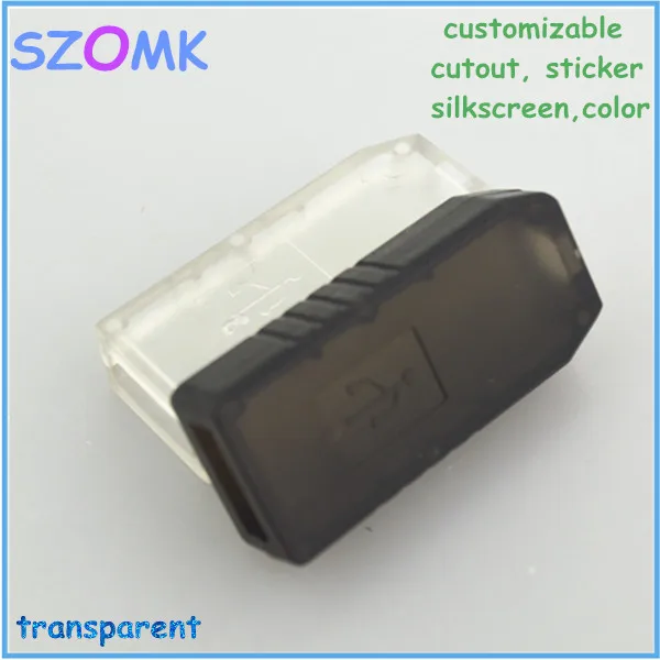 

50 pieces a lot, electronic abs enclosure for usb 40*17*10mm plastic usb enclosure plastic electrical junction box