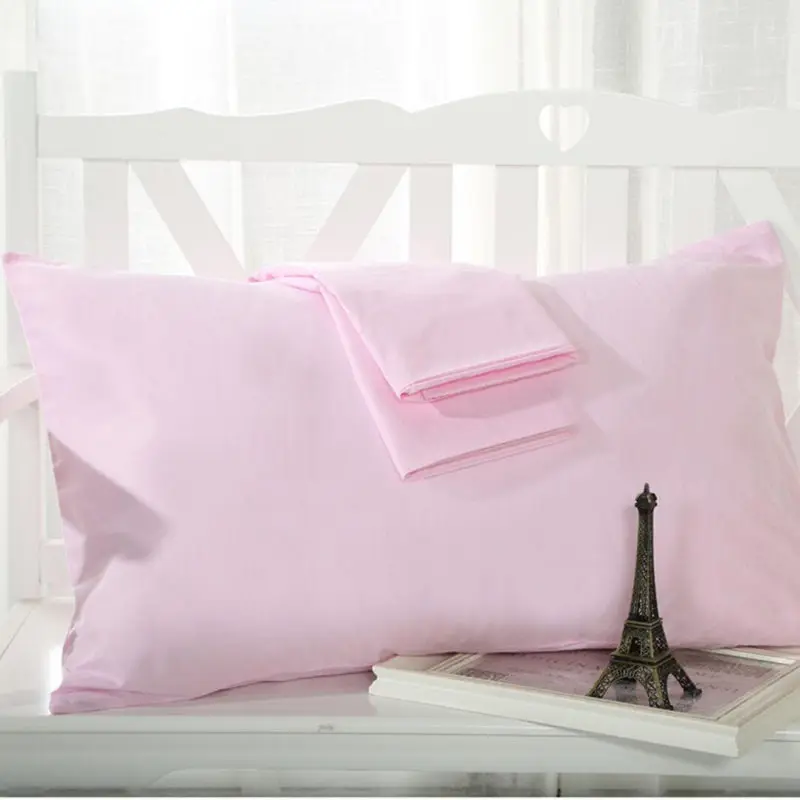 Buy Big sale solid color pillow case white pink grey