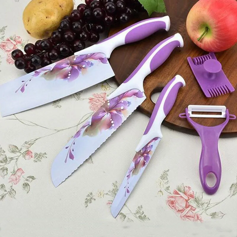 Kitchen necessities printing stainless steel kitchen tool ceramic five