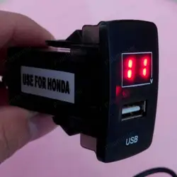 5 в 2.1A выход usb-разъем для автомобиля зарядное устройство с смартфон Вольтметр для H/onda адаптер питания