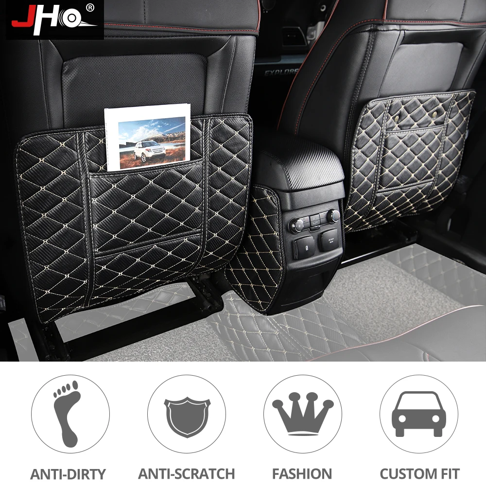 JHO автомобильные аксессуары, задний подлокотник, задняя крышка сиденья, анти-грязный чехол, коврики с карманами для 2011- Ford Explorer 17 16 15 14 13 12