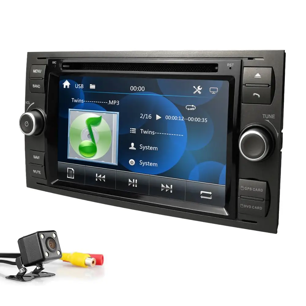  New 7 Inch Car DVD GPS Player For Ford Focus/Mondeo/Transit/C-MAX/Fiest GPS RDS Steeling wheel cont