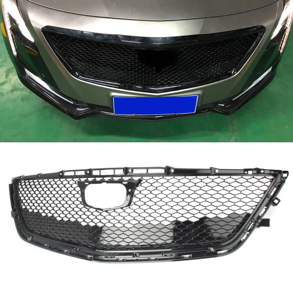 Auto Car Front Grill Grille Mesh For Cadillac CT6 2016 2017 Gloss Black