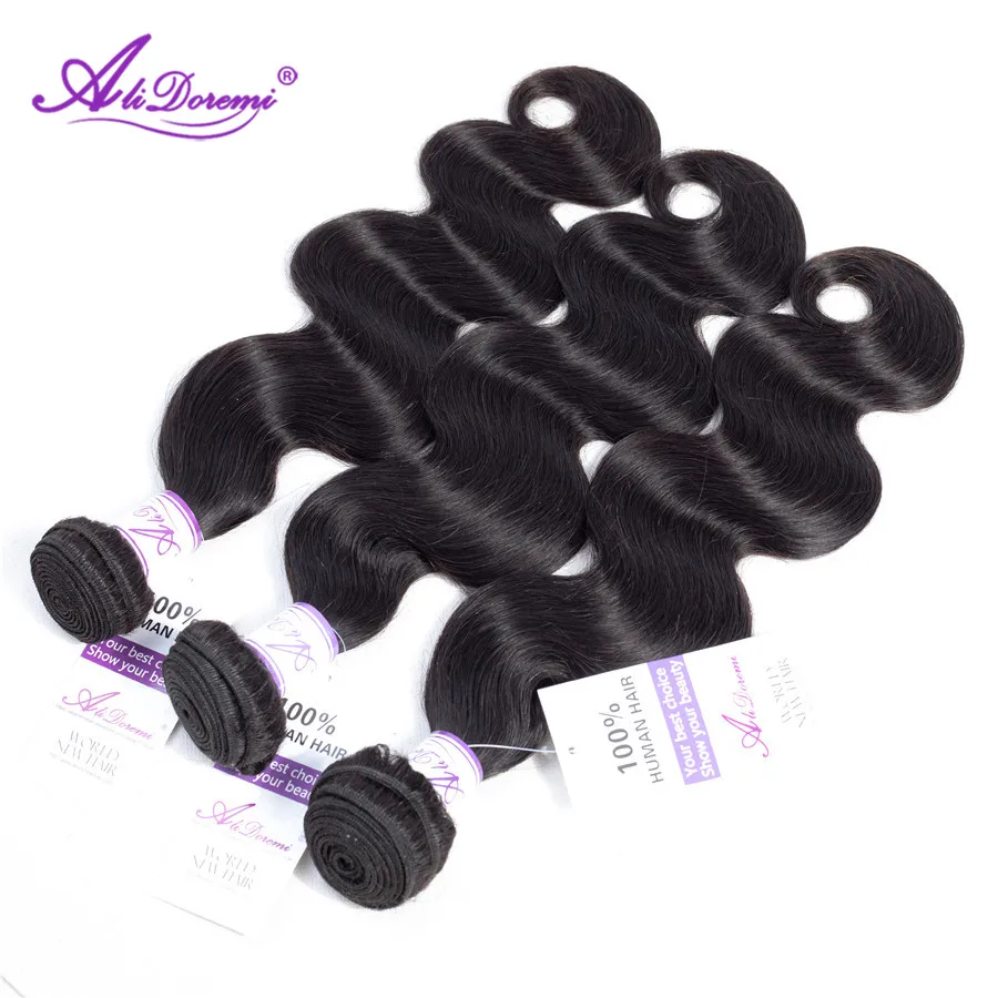 Alidoremi Brazilian Body Wave Hair 4 Pcs Human Hair Bundles Non Remy Hair Extention Natural Color 1B Free Shipping Alidoremi Brazilian Body Wave Hair 4 Pcs Human Hair Bundles Non Remy Hair Extention Natural Color 1B Free Shipping