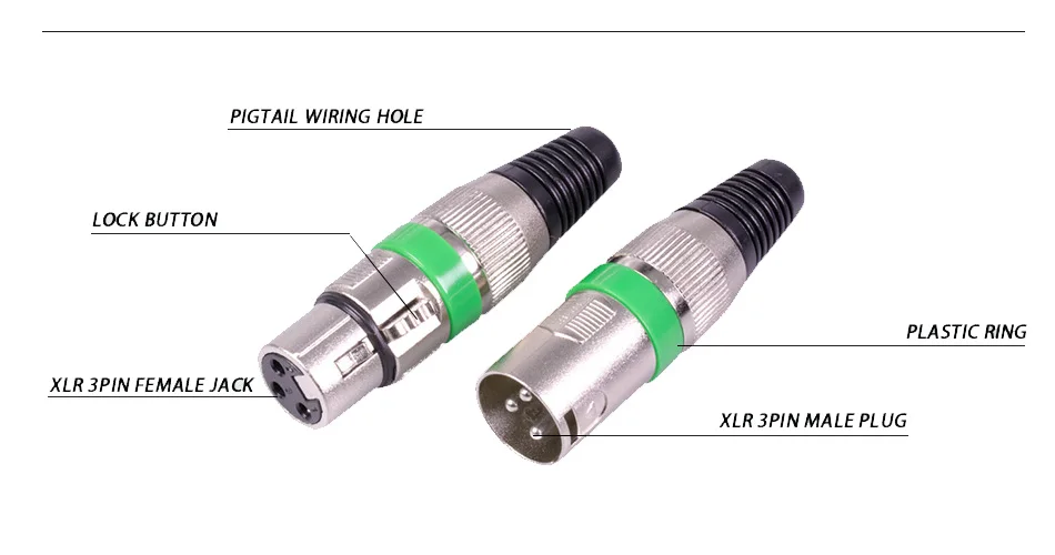 10 шт./лот 3 Pin XLR гнездовой разъем проводной розеточный Соединитель 3 полюса Микрофон XLR разъем MIC Аудио кабель Разъем 7 цветов