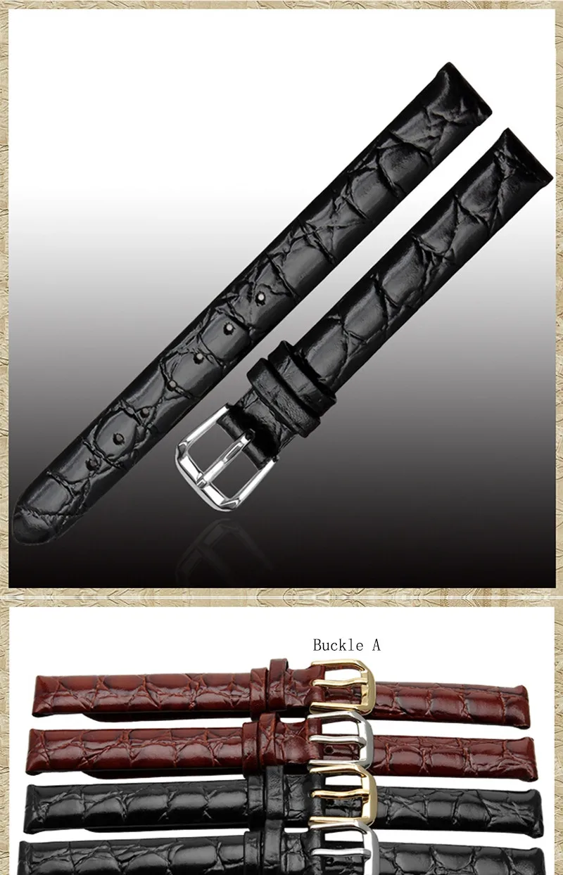 6 мм 8 мм 10 мм 12 мм 13 мм Черный Коричневый Женский дизайнерский прочный браслет из натуральной кожи маленький ремешок для часов женский ремешок для часов