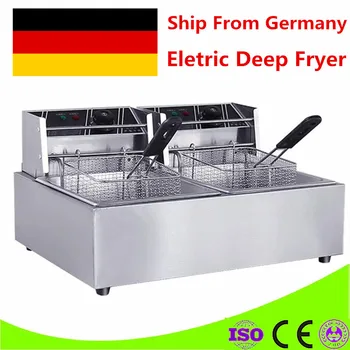 

Commercial Stainless Steel 2*6L Electric Deep fryer Double Tank Double Baskets Fryer Fried French/Chicken Machine