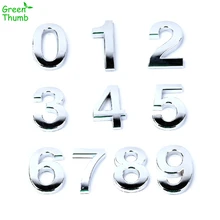 1 шт. 5 см номерной знак 0,1, 2,3, 4,5, 6,7, 8,9 современный Серебряный налет номер может быть наклеен квартира/отель/автомобиль DIY логотип