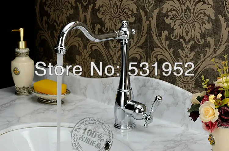 Однорычажный кухонной мойки смесители кран бронзовый цвет Туалет высокого качества латунь медь ванной отеля классический