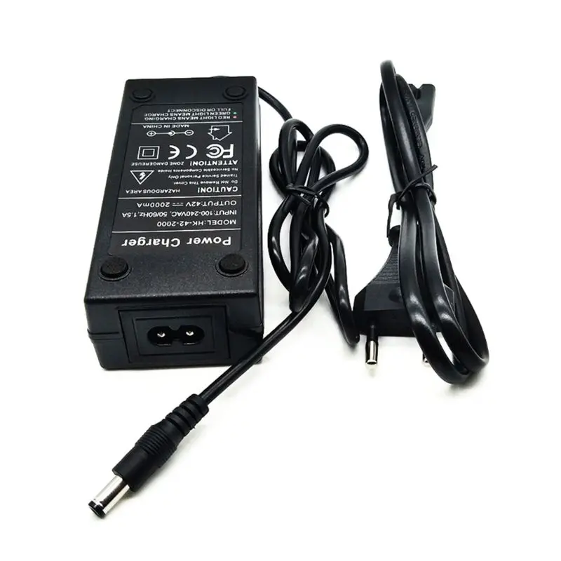 36V Battery Charger Output 42V 2A Charger Input 100-240 VAC Lithium Li-ion Charger For 10S 36V Electric Bike