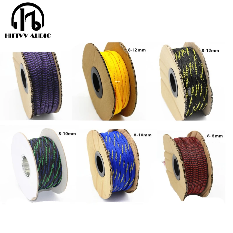 

DIY high quality cable sleeve braided cable sleeve 6-13mm a lot of 5M