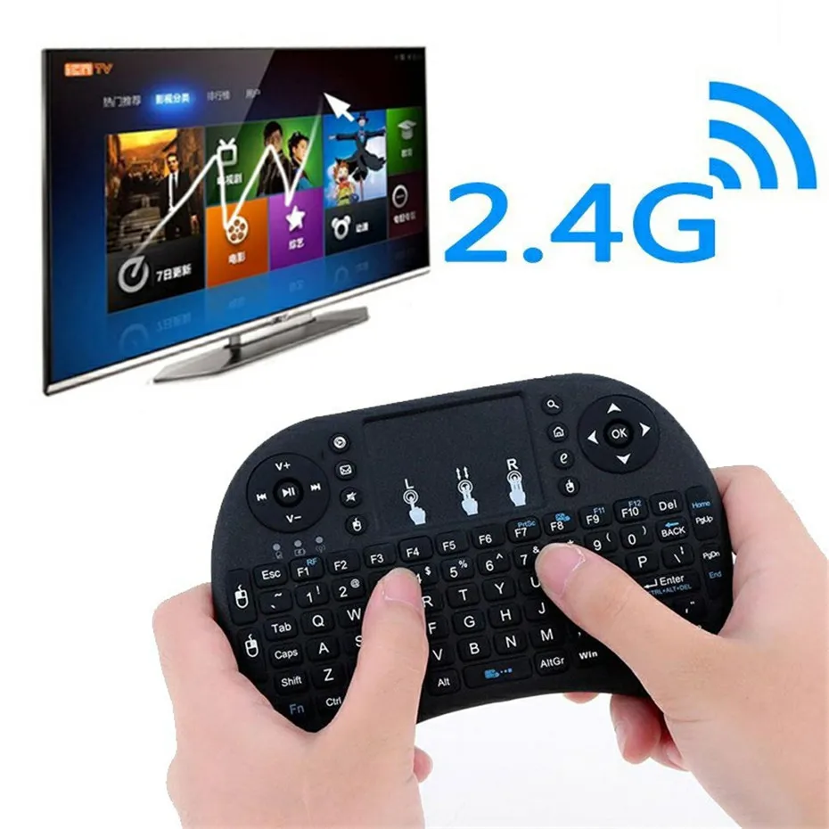 Basix Keyboard 2.4GHz Wireless Keyboard Air Mouse Teclado Touchpad 9