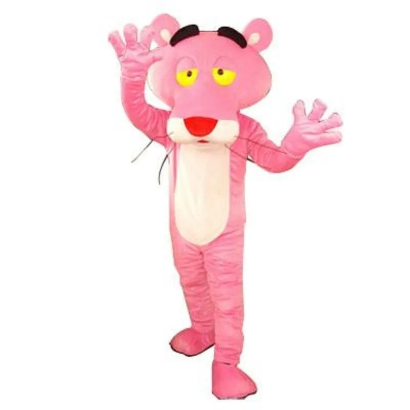 

Pink Leopard Mascot Costumes Parade Cosplay Halloween Party Outfit Cartoon Dress