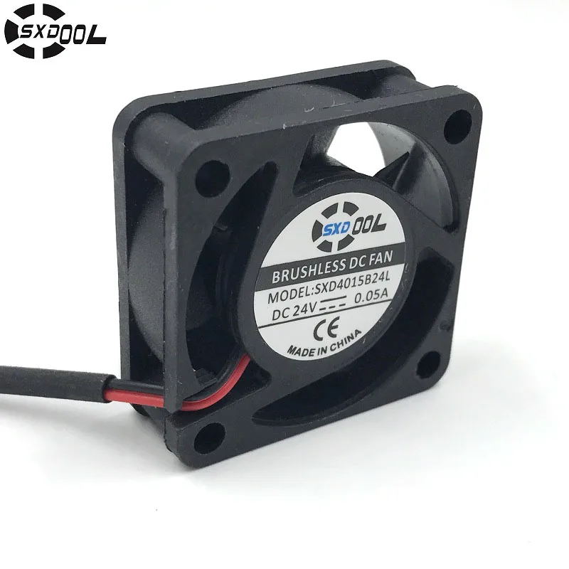 SXDOOL SXD4015B24L 40*40*15 мм двойной шариковый подшипник DC 24V 0.05A 2P 4000 об/мин 5.8CFM осевой