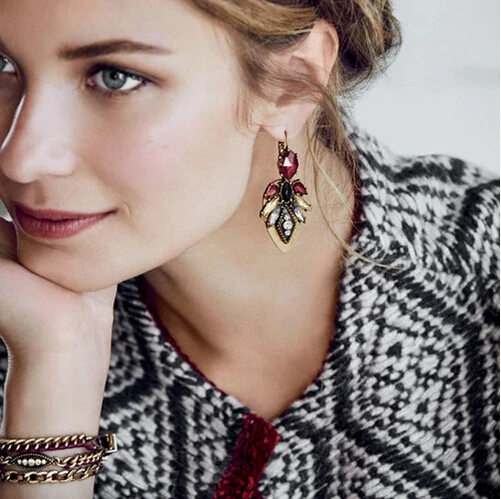 

Statement Alloy Retro Antique Earrings Wholesale New Arrival Women's Trendy Cluster Jewelry Drop Earrings