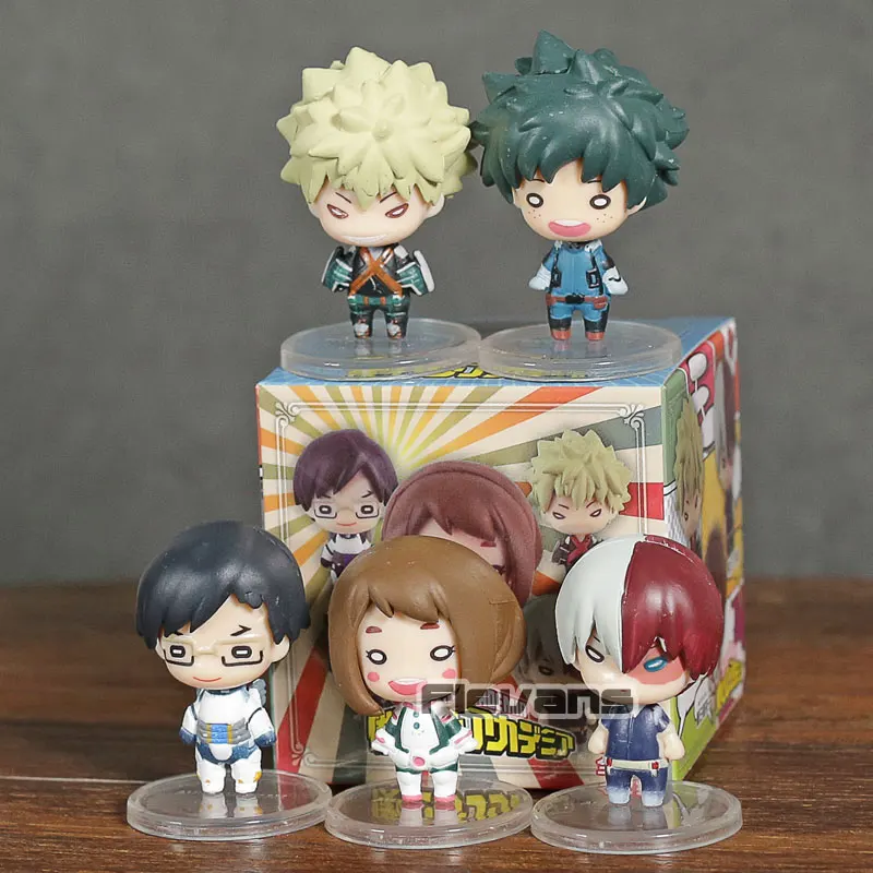 Мой герой Академия рисунок талисман NITOTAN набор из 5 Deku Bakugo шото Ochako Tenya мини ПВХ