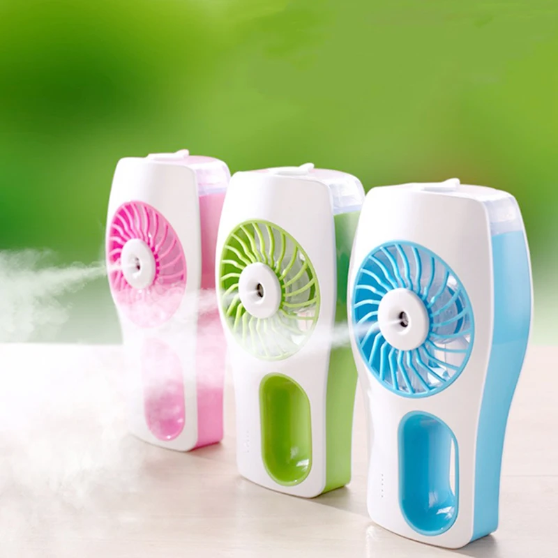 Portable Mini Handheld Rechargeable Mist Humidifier Fan Low Noise