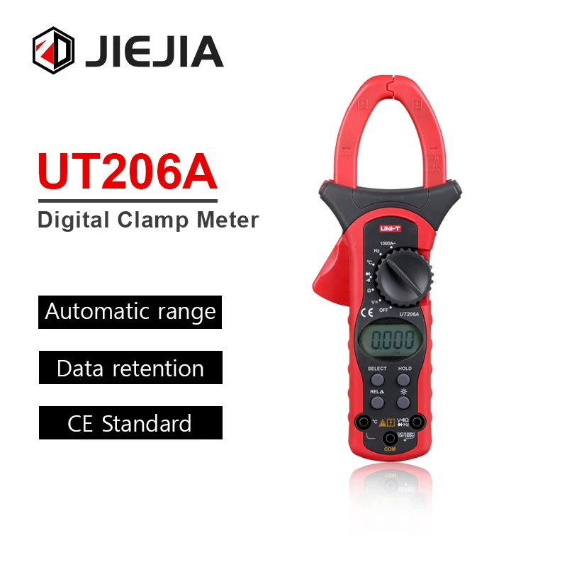 

UT206A 1000A Digital Clamp Meter Automatic range LCD backlight function Data retention