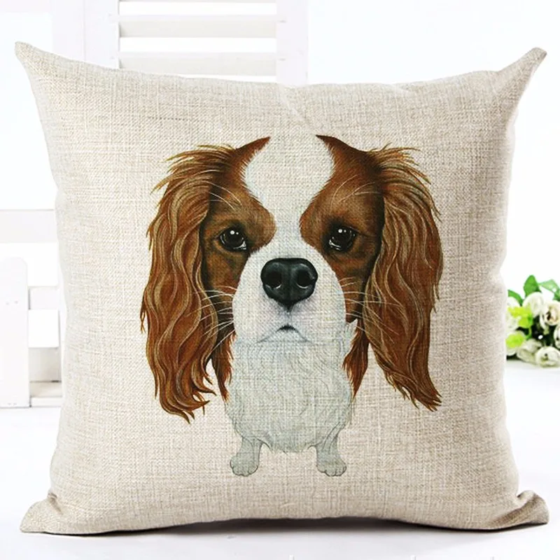 Домашний декор Cojines Pet Dogs чехол для диванных подушек наволочка высокого качества хлопковый текстиль с принтом мультяшный Стиль квадратные Fundas