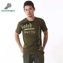 Мужская футболка с короткими рукавами для пеших прогулок, Мужская хлопковая футболка с круглым вырезом, спортивные костюмы, армейские военные фанаты, камуфляжная тактическая футболка