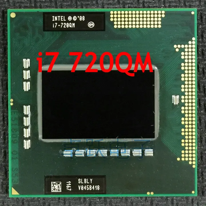 fastest cpu intel CPU laptop i7-720QM 6M Cache 1.6GHz to 2.8GHz i7 720QM SLBLY PGA988 45W Laptop Compatible PM55 HM57 HM55 QM57 cpu socket