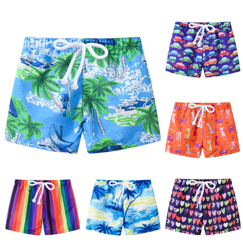 

Summer Children Shorts Cotton kids Fashion Panties Casual Clothing For Boys Print Swimwear 2019 Beach Pants Clothes k0306