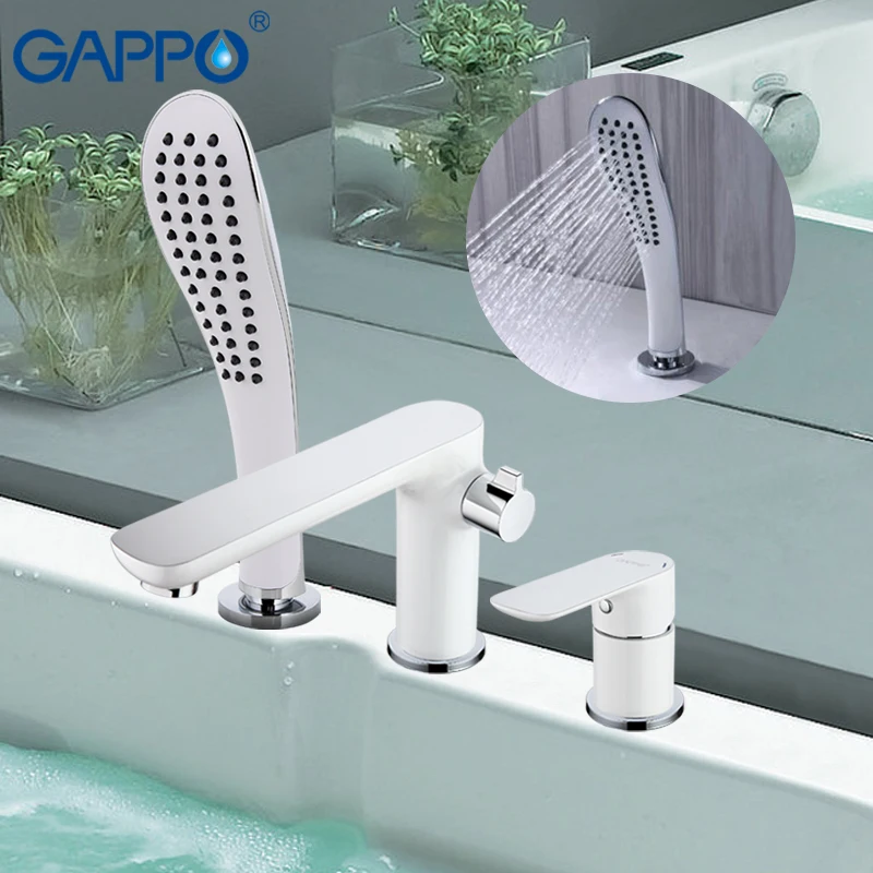 GAPPO صنبور حوض استحمام الأبيض صنبور حوض الأمطار حمام حوض الصنابير دش صنبور حوض خلاط جدار جبل دش صنبور مجموعة robinet baignoire GAPPO صنبور حوض استحمام الأبيض صنبور حوض الأمطار حمام حوض الصنابير دش صنبور حوض خلاط جدار جبل دش صنبور مجموعة robinet baignoire