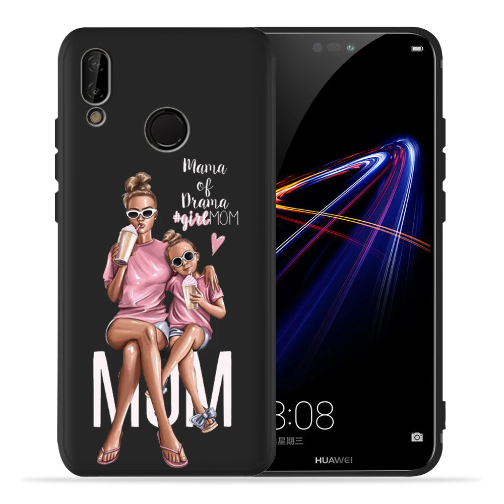 Чехол для huawei P20 Lite Pro Super Mom Baby Mama mouse Girl для крышки P30 huawei Lite P8Lite P9Lite P Smart family Etui - Цвет: 11