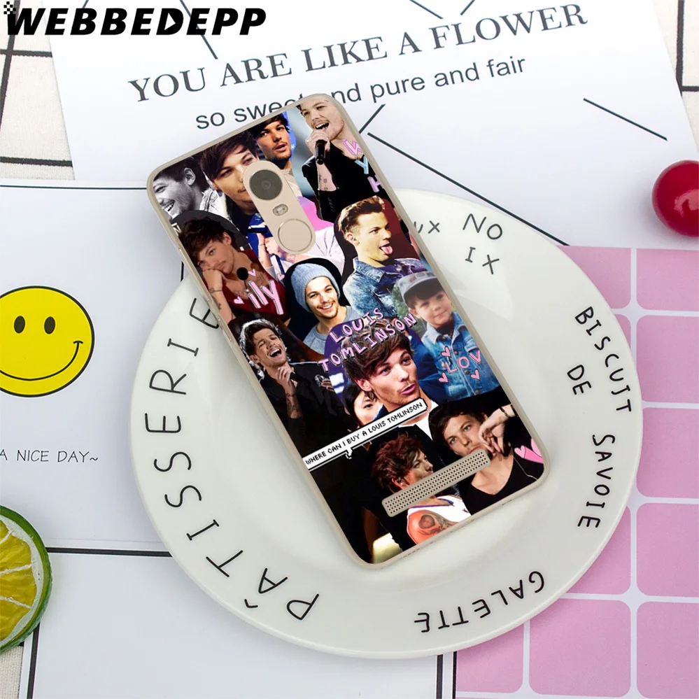 WEBBEDEPP Louis Tomlinson Case for Xiaomi Mi 8 SE A1 5S 6 Redmi 4A 5A 4X 5 Plus Note 5 Pro 4X