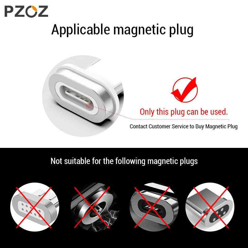 PZOZ Магнитный Кабель-адаптер Micro usb адаптер для быстрой зарядки телефона Microusb type-C магнитное зарядное устройство usb c для iphone xiaomi type C