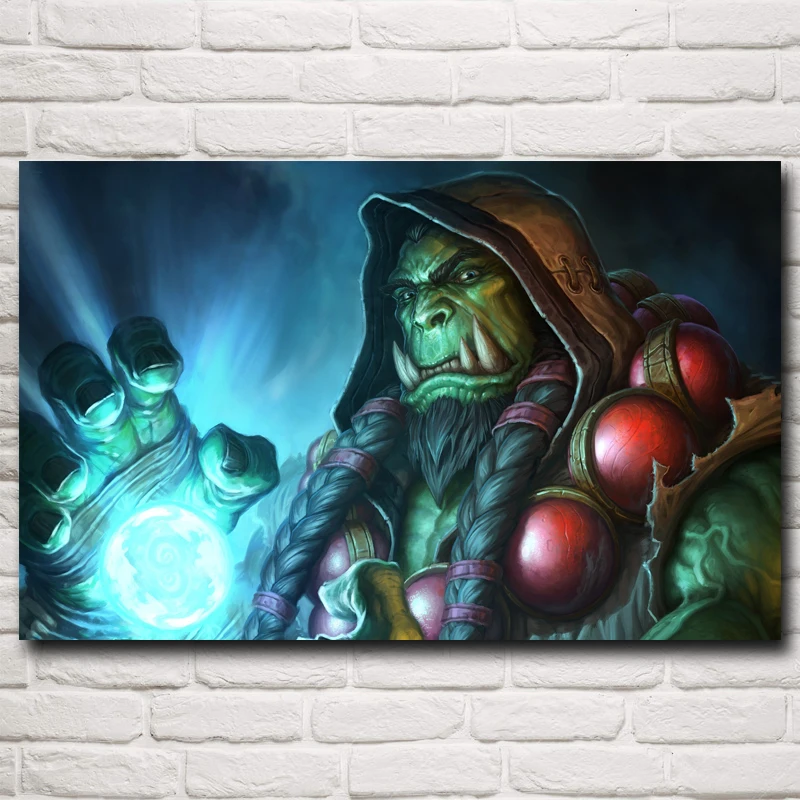Foocome World of WoW Hearthstone видео игры плакаты и принты искусство шелк украшение для дома
